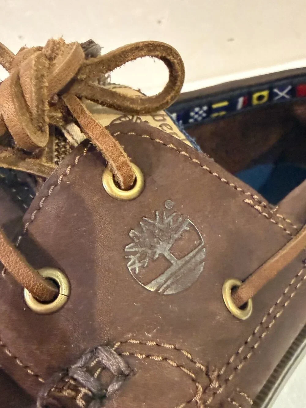 Timberland Brown Leather Boat Shoes Kiawah Earthkeepers Men's Size 10.5 Handsewn